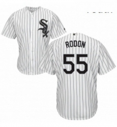 Youth Majestic Chicago White Sox 55 Carlos Rodon Replica White Home Cool Base MLB Jersey