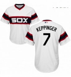 Youth Majestic Chicago White Sox 7 Jeff Keppinger Authentic White 2013 Alternate Home Cool Base MLB Jersey