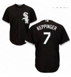 Youth Majestic Chicago White Sox 7 Jeff Keppinger Replica Black Alternate Home Cool Base MLB Jersey