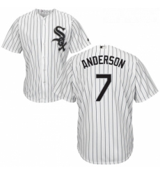 Youth Majestic Chicago White Sox 7 Tim Anderson Replica White Home Cool Base MLB Jersey 