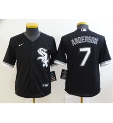 Youth Nike Chicago White Sox 7 Tim Anderson Black Alternate Stitched Baseball Jersey