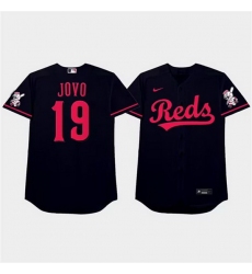 Men Cincinnati Reds 19 Joey Votto 2021 Black Stitched Baseball Jersey