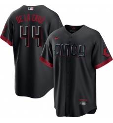Men Cincinnati Reds 44 Elly De La Cruz 2023 City Connect Cool Base Stitched Baseball Jersey