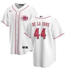 Men Cincinnati Reds 44 Elly De La Cruz White Cool Base Stitched Baseball Jersey