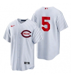 Men Cincinnati Reds 5 Johnny Bench 2022 White Field Of Dreams Stitched Baseball Jersey