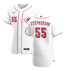Men Cincinnati Reds 55 Robert Stephenson Men Nike White Home 2020 Flex Base Player MLB Jersey
