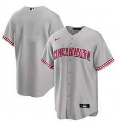 Men Cincinnati Reds Blank Gray Cool Base Stitched Baseball Jersey