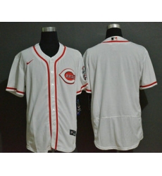 Men Cincinnati Reds Blank White Stitched MLB Flex Base Nike Jersey