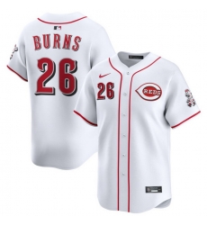 Men Cincinnati Reds Nike White Home Limited Custom Jersey Burns Chase 26