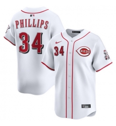 Men Cincinnati Reds Nike White Home Limited Custom Jersey Phillips Connor 34 Men Cincinnati Reds Nike White Home Limited Custom Jersey Phillips Connor 34