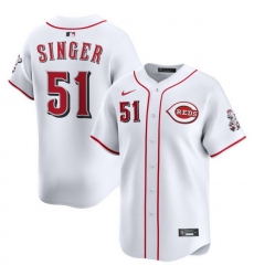 Men Cincinnati Reds Nike White Home Limited Custom Jersey Singer Brady 51 Men Cincinnati Reds Nike White Home Limited Custom Jersey Singer Brady 51