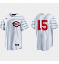 Men Cincinnati Reds White 15 Nick Senzel Field Of Dreams Cool Base Stitched Baseball Jersey