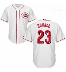 Mens Majestic Cincinnati Reds 23 Adam Duvall Replica White Home Cool Base MLB Jersey