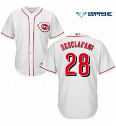 Mens Majestic Cincinnati Reds 28 Anthony DeSclafani Replica White Home Cool Base MLB Jersey