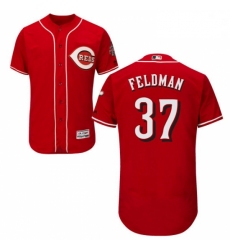 Mens Majestic Cincinnati Reds 37 Scott Feldman Red Flexbase Authentic Collection MLB Jersey