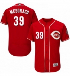 Mens Majestic Cincinnati Reds 39 Devin Mesoraco Red Alternate Flex Base Authentic Collection MLB Jersey