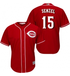 Reds 15 Nick Senzel Red New Cool Base Stitched Baseball Jersey