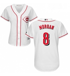 Womens Majestic Cincinnati Reds 8 Joe Morgan Authentic White Home Cool Base MLB Jersey