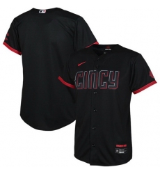 Youth Cincinnati Reds Blank Black 2023 City Connect Stitched Baseball Jersey