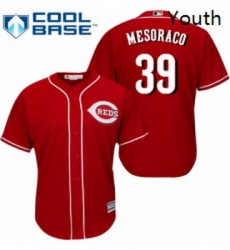 Youth Majestic Cincinnati Reds 39 Devin Mesoraco Replica Red Alternate Cool Base MLB Jersey