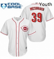 Youth Majestic Cincinnati Reds 39 Devin Mesoraco Replica White Home Cool Base MLB Jersey