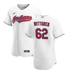 Men Cleveland Indians 62 Nick Wittgren Men Nike White Home 2020 Flex Base Team MLB Jersey