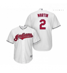 Mens Cleveland Indians 2 Leonys Martin Replica White Home Cool Base Baseball Jersey 