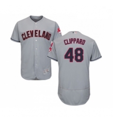 Mens Cleveland Indians 48 Tyler Clippard Grey Road Flex Base Authentic Collection Baseball Jersey