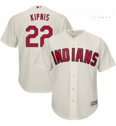 Mens Majestic Cleveland Indians 22 Jason Kipnis Replica Cream Alternate 2 Cool Base MLB Jersey