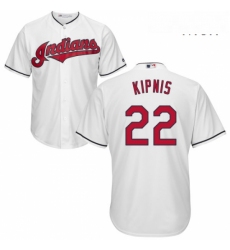Mens Majestic Cleveland Indians 22 Jason Kipnis Replica White Home Cool Base MLB Jersey