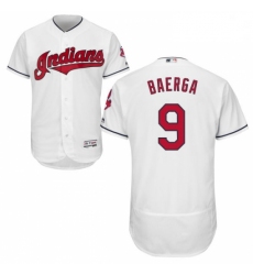 Mens Majestic Cleveland Indians 9 Carlos Baerga White Flexbase Authentic Collection MLB Jersey