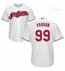 Mens Majestic Cleveland Indians 99 Ricky Vaughn Replica White Home Cool Base MLB Jersey