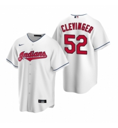 Mens Nike Cleveland Indians 52 Mike Clevinger White Home Stitched Baseball Jersey