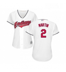 Womens Cleveland Indians 2 Leonys Martin Replica White Home Cool Base Baseball Jersey 