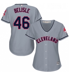 Womens Majestic Cleveland Indians 46 Matt Belisle Authentic Grey Road Cool Base MLB Jersey 