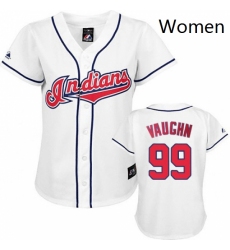 Womens Majestic Cleveland Indians 99 Ricky Vaughn Replica White MLB Jersey