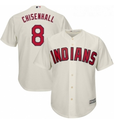 Youth Majestic Cleveland Indians 8 Lonnie Chisenhall Authentic Cream Alternate 2 Cool Base MLB Jersey