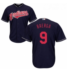 Youth Majestic Cleveland Indians 9 Carlos Baerga Replica Navy Blue Alternate 1 Cool Base MLB Jersey 