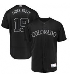 Men Colorado Chuck Nazty Black MLB Jersey