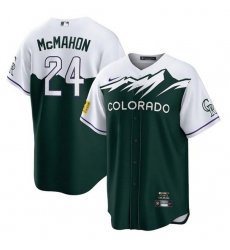Men Colorado Rockies 24 Ryan McMahon 2022 Green City Connect Stitched Baseball Jerseys