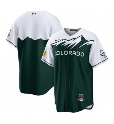 Men Colorado Rockies Blank 2022 Green City Connect Stitched Baseball Jerseys
