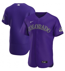 Men Colorado Rockies Men Nike Purple Alternate 2020 Flex Base Team MLB Jersey