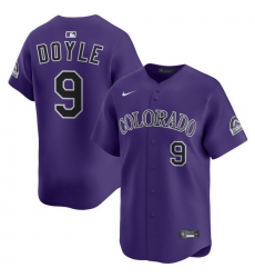 Men Colorado Rockies Nike Purple Alternate Limited Jersey Doyle Brenton 9 Men Colorado Rockies Nike Purple Alternate Limited Jersey Doyle Brenton 9
