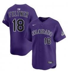Men Colorado Rockies Nike Purple Alternate Limited Jersey Feltner Ryan 18 Men Colorado Rockies Nike Purple Alternate Limited Jersey Feltner Ryan 18