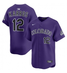 Men Colorado Rockies Nike Purple Alternate Limited Jersey Karros Kyle 12 Men Colorado Rockies Nike Purple Alternate Limited Jersey Karros Kyle 12