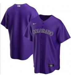 Men Colorado Rockies Nike Purple Blank Jersey