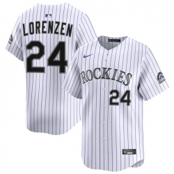 Men Colorado Rockies Nike White Alternate Limited Jersey Lorenzen Michael 24