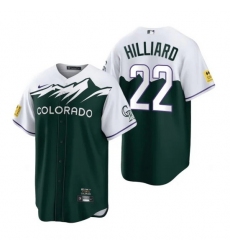 Men Nike Nike Colorado Rockies #22 Sam Hilliard City Connect Stitched Baseball Jersey