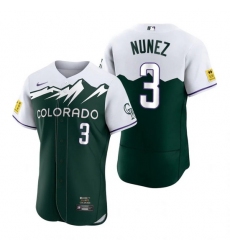 Men Nike Nike Colorado Rockies #3 Dom Nunez City Connect Stitched Flex Base Baseball Jersey