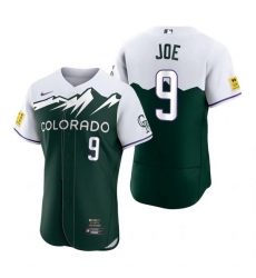 Men Nike Nike Colorado Rockies #9 Connor Joe City Connect Stitched Flex Base Baseball Jersey